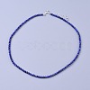 Natural Lapis Lazuli Beaded Necklaces NJEW-K114-B-A06-1
