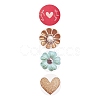 3D Flower & Heart Pattern Roll Stickers DIY-B031-05-5