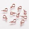 Rack Plating Brass Peg Bails Pendants KK-A142-012RG-1