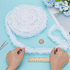 10M Double Layer Polyester Flower Elastic Lace Trim OCOR-DC0001-21A-3