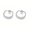 Brass Micro Pave Cubic Zirconia Screw Carabiner Lock Charms ZIRC-I031-21P-1