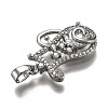 Brass Clear Cubic Zirconia Constellation Charms KK-J278-33P-K-3