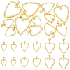 12Pcs 3 Styles Rack Plating Brass Pendants KK-BBC0025-61-1