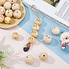 18Pcs 3 Styles Printed Wood Beads WOOD-DC0001-08-5