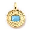 Brass with Cubic Zirconia Pendants KK-K339-01G-05-2