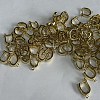 Brass Hoop Earring Findings with Latch Back Closure ZIRC-F052-28G-A-2