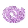 Electroplate Transparent Glass Beads Strands EGLA-N055-03A-07-2