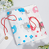 2Pcs 2 Colors Christmas Rectangle Plastic Elephant Print Gift Storage Big Bags ABAG-WH20010-07-3