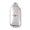 Brass Micro Pave Cubic Zirconia Charms ZIRC-I054-12P-2