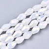 Electroplate Glass Beads Strands X-EGLA-S194-02A-B01-1