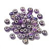 Printed Transparent Resin European Beads RESI-C063-03F-1