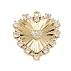 Brass Micro Pave Cubic Zirconia Pendants KK-I352-26G-01-1