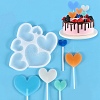 Heart Shape Food Grade Silicone Lollipop Molds DIY-D069-17-1