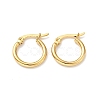 PVD Vacuum Plating 201 Stainless Steel Hoop Earrings for Women LS-EJEW-G260-02E-G-1