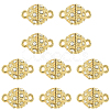 10 Bags Alloy Rhinestone Magnetic Clasps RB-FS0001-08G-1
