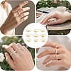 Natural Freshwater Pearl & 304 Stainless Steel Bead Finger Rings RJEW-FS00001-14-6