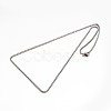 Tarnish Resistant 304 Stainless Steel Box Chain Necklaces NJEW-E026-11P-2