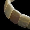 Natural White Shell Rectangle Beaded Stretch Bracelets BJEW-N030-01B-01-3