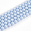 Baking Paint Pearlized Glass Pearl Bead Strands HY-N002-5mm-C04-2