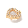 Brass Micro Pave Clear Cubic Zirconia Pendants KK-M294-11G-2