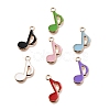 Alloy Enamel Pendants FIND-H066-02G-1