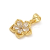 Rack Plating Brass Micro Pave Cubic Zirconia Pendants KK-G513-17G-2