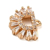 Brass Micro Pave Clear Cubic Zirconia Pendants ZIRC-U003-01G-07-2