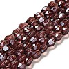 Electroplate Glass Beads Strands EGLA-R008-6x4mm-5-1