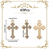40Pcs Golden Alloy Pendants ALRI-SC0001-42-2