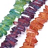 Natural Dyed Quartz Pointed Beads Strands G-G791-14-1