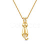 925 Sterling Silver Kitten Pendant Necklace JN427D-1