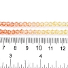 Gradient Color Baking Paint Glass Bead Strands DGLA-A039-T2mm-A014-5