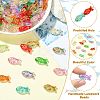 90Pcs 9 Colors Metal Enlaced Handmade Lampwork Beads LAMP-CJ0003-07-3
