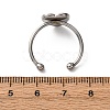 304 Stainless Steel Open Cuff Ring Components STAS-S134-01P-D01-3