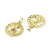 Rack Plating Brass Micro Pave Cubic Zirconia Pendants KK-R157-13C-G-2