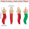20Pcs 2 Colors Opaque Resin Pendants RESI-SC0006-21-2
