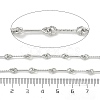 Handmade 304 Stainless Steel Textured Bar Link Chains STAS-F341-03P-3