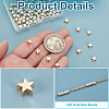 100Pcs Brass Beads KK-PH0011-44G-3