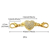 Alloy Crystal Rhinestone Magnetic Clasps ALRI-YW0001-10G-4