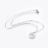 Brass Real Platinum Plated Cable Chains Pendant Necklaces NJEW-JN02259-05-1