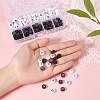 180Pcs 10 Style Opaque Black Acrylic Beads MACR-YW0001-53-9