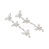 Crystal Rhinestone & Clear Cubic Zirconia Stud Earrings EJEW-C037-01C-P-1