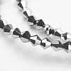 1 Strand Faceted Bicone Electroplate Glass Beads Strands X-EGLA-J026-3mm-F19-3
