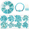 185Pcs 8 Styles Synthetic Turquoise Dyed Beads Strands TURQ-AR0001-37-1