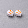 White Opaque Acrylic Beads MACR-N008-42-A01-2