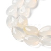 Natural White Agate Beads Strands G-K357-A07-02-4