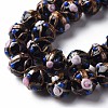 Handmade Gold Sand Lampwork Beads Strands LAMP-T017-05C-3