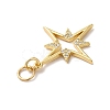 Rack Plating Brass Micro Pave Clear Cubic Zirconia Pendants X-KK-F853-14G-3