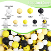 100Pcs Silicone Beads SIL-PA0001-39B-2