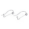 304 Stainless Steel Hoop Earrings Findings Kidney Ear Wires STAS-N092-139-3